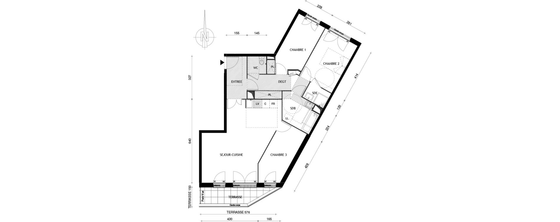 Appartement T4 de 83,30 m2 &agrave; Aubervilliers Centre