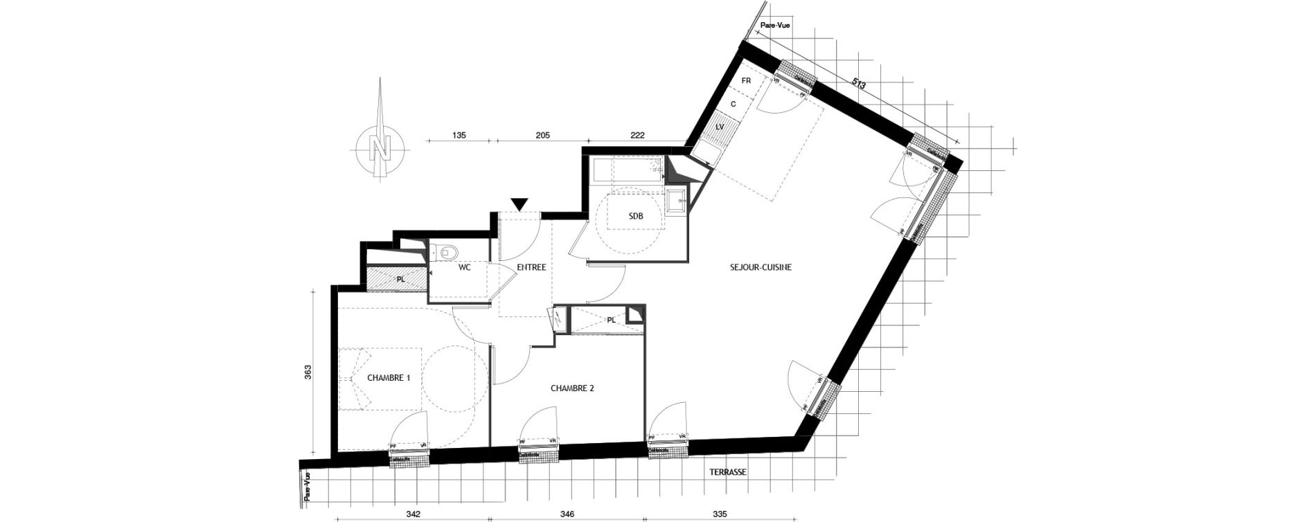 Appartement T3 de 70,80 m2 &agrave; Aubervilliers Centre