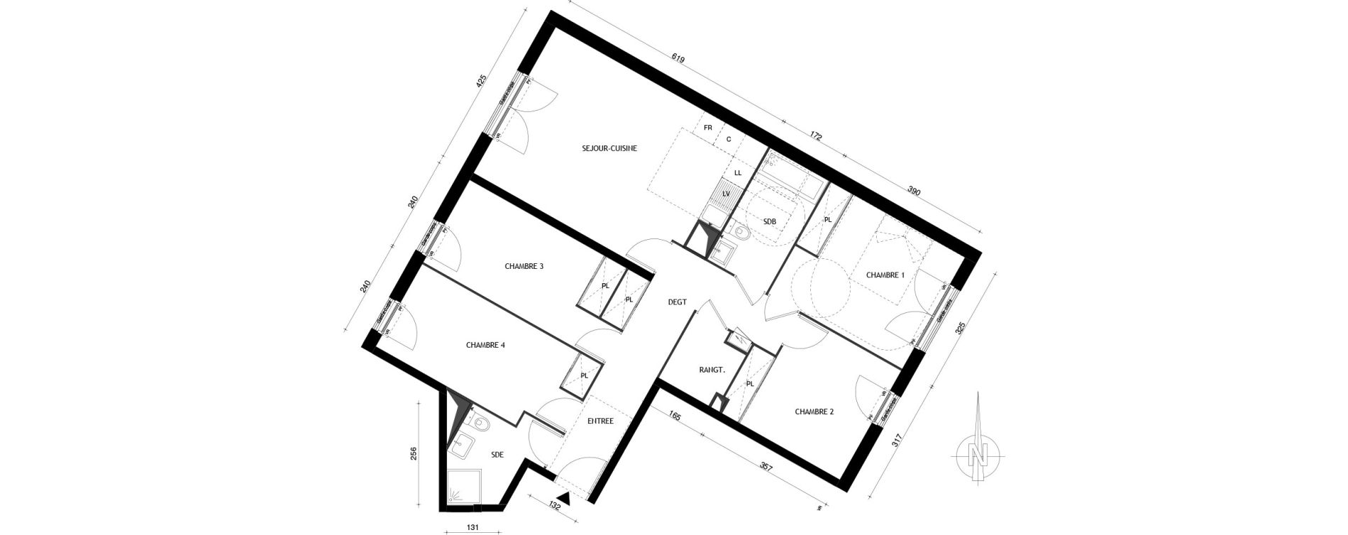 Appartement T5 de 97,10 m2 &agrave; Aubervilliers Centre