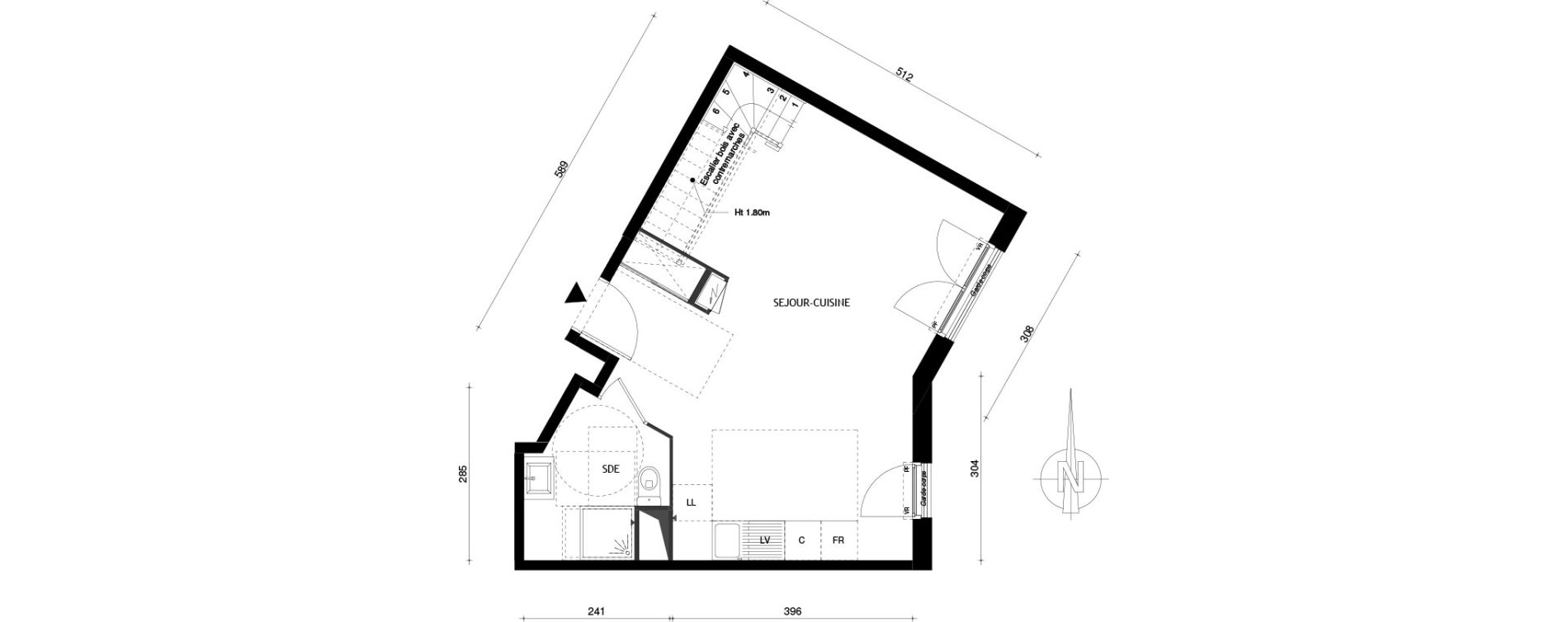 Duplex T3 de 74,70 m2 &agrave; Aubervilliers Centre