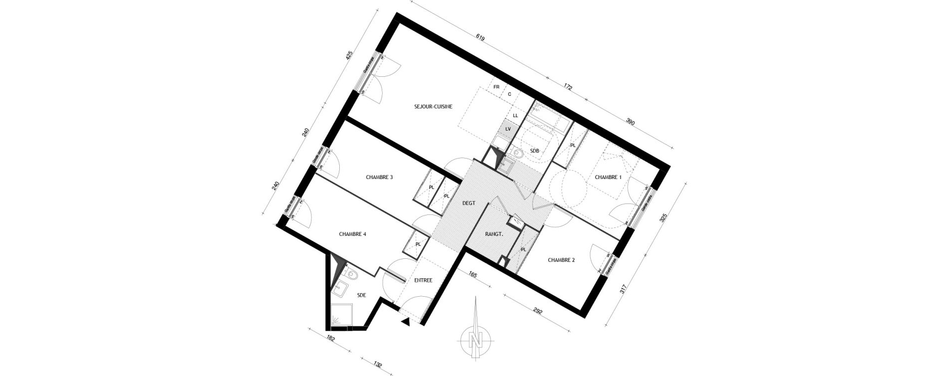 Appartement T5 de 97,00 m2 &agrave; Aubervilliers Centre