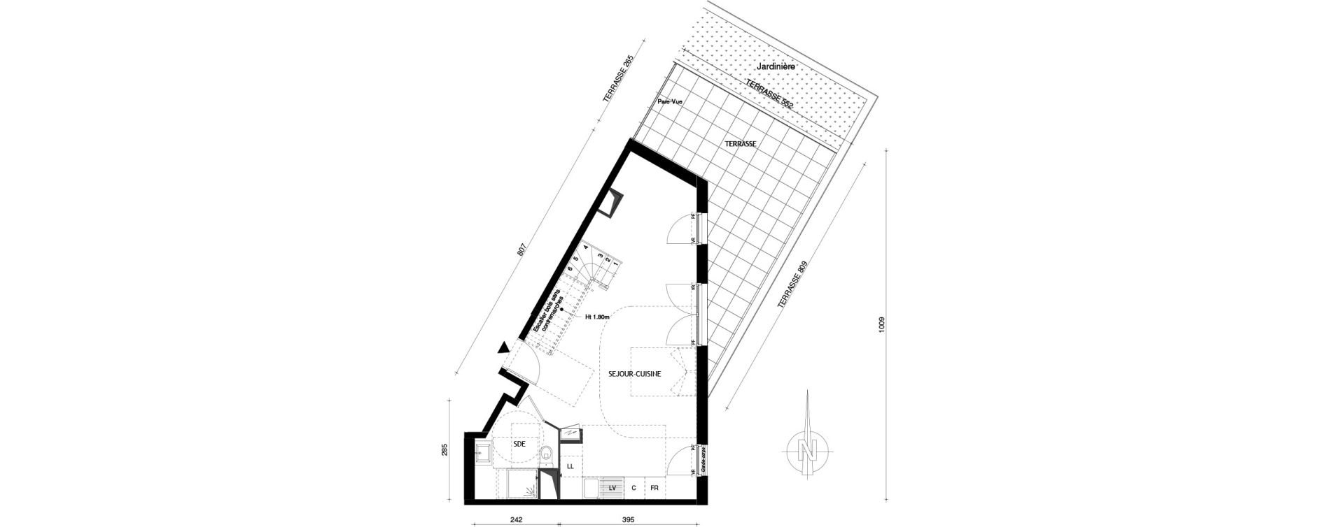 Duplex T4 de 80,80 m2 &agrave; Aubervilliers Centre