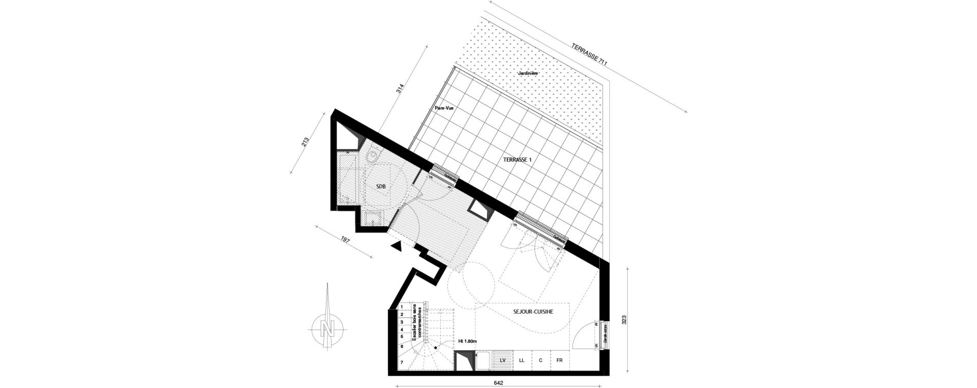 Duplex T3 de 52,90 m2 &agrave; Aubervilliers Centre