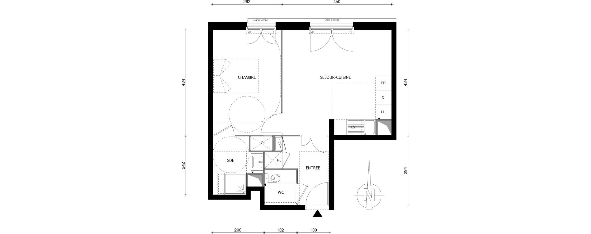 Appartement T2 de 42,70 m2 &agrave; Aubervilliers Centre