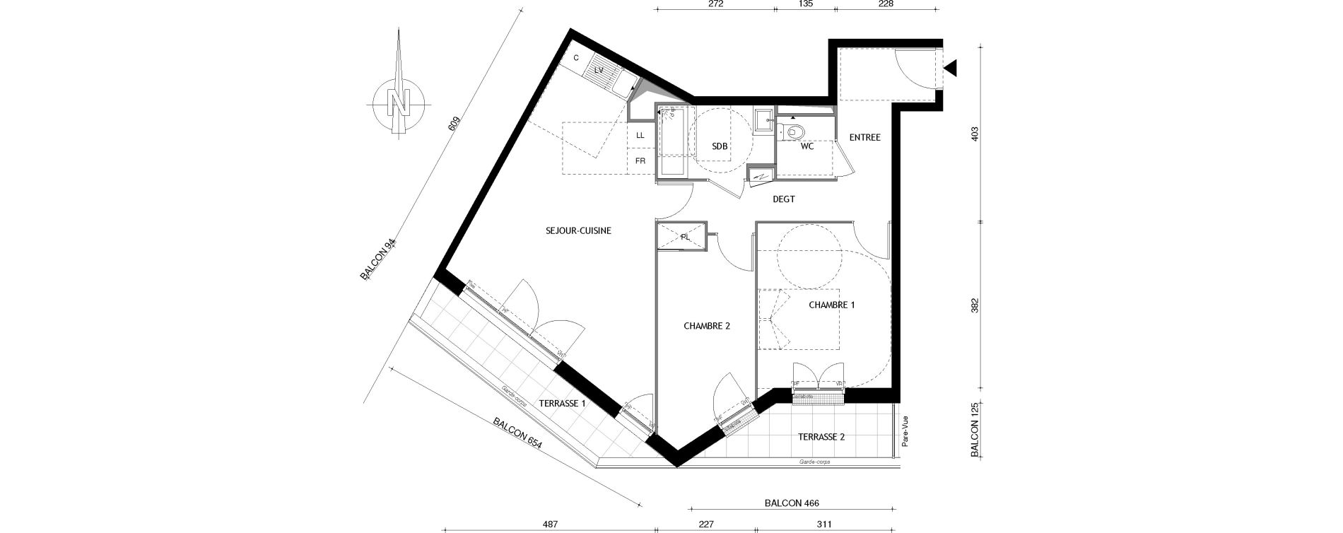 Appartement T3 de 65,20 m2 &agrave; Aubervilliers Centre