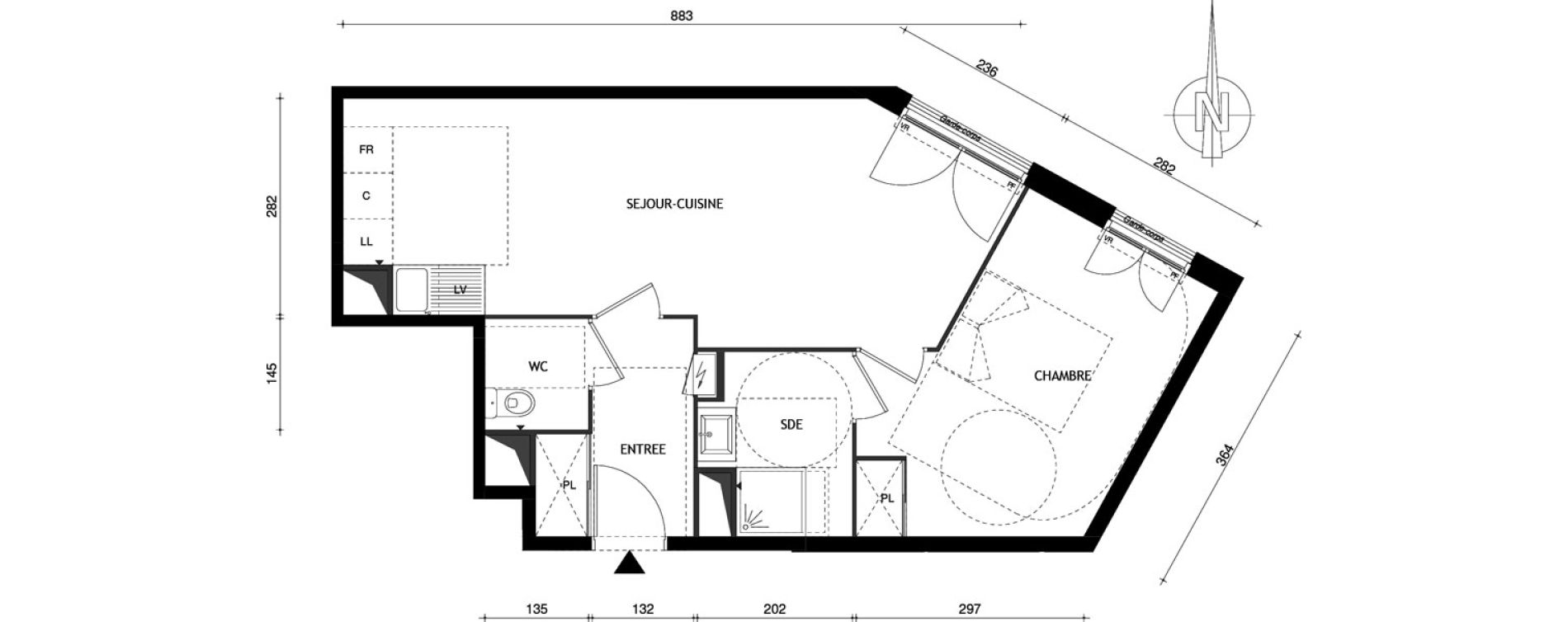 Appartement T2 de 48,40 m2 &agrave; Aubervilliers Centre