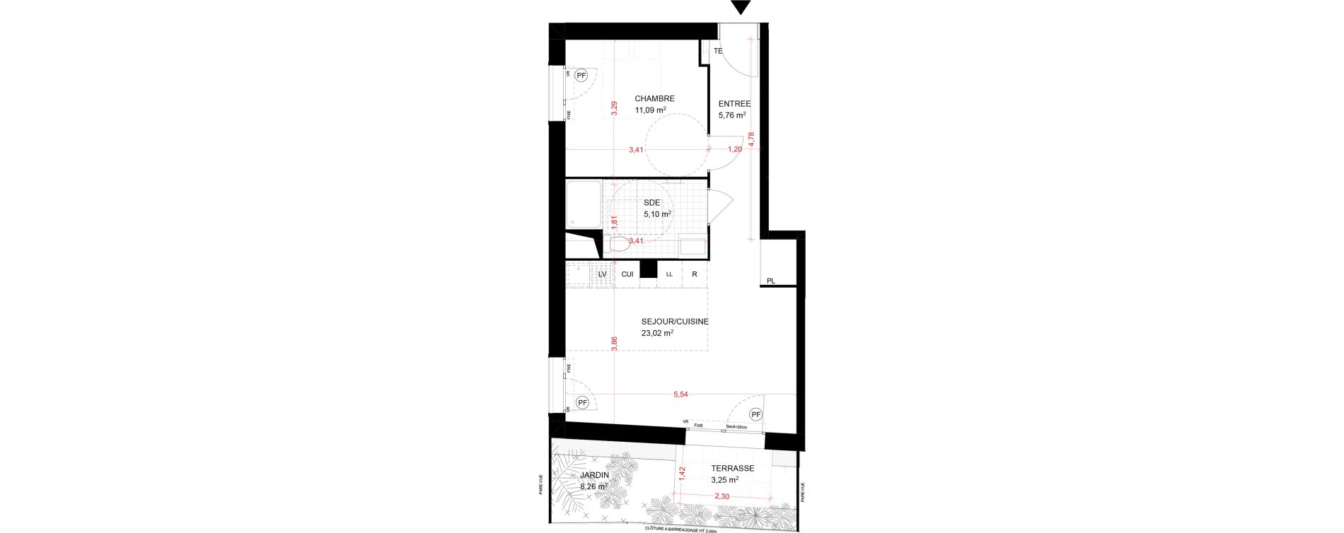 Appartement T2 de 44,97 m2 &agrave; Aubervilliers Fort d'aubervilliers