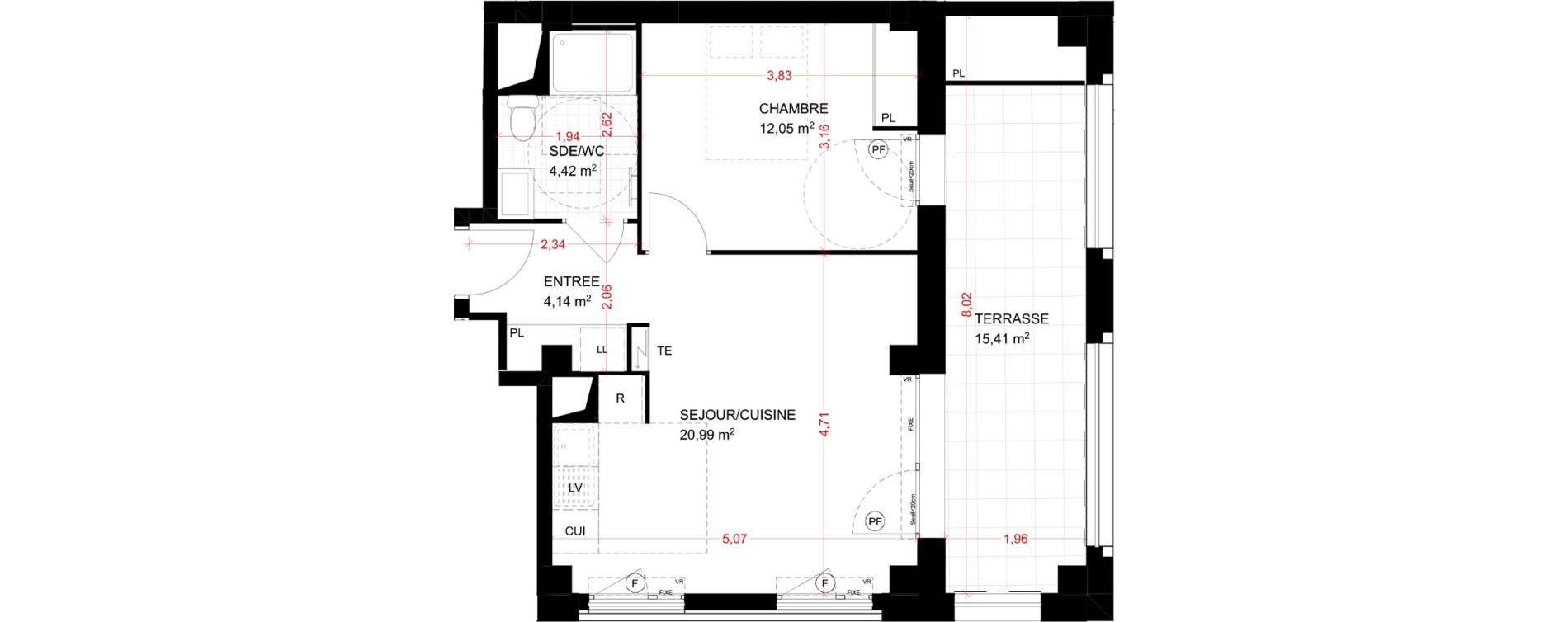Appartement T2 de 41,60 m2 &agrave; Aubervilliers Fort d'aubervilliers