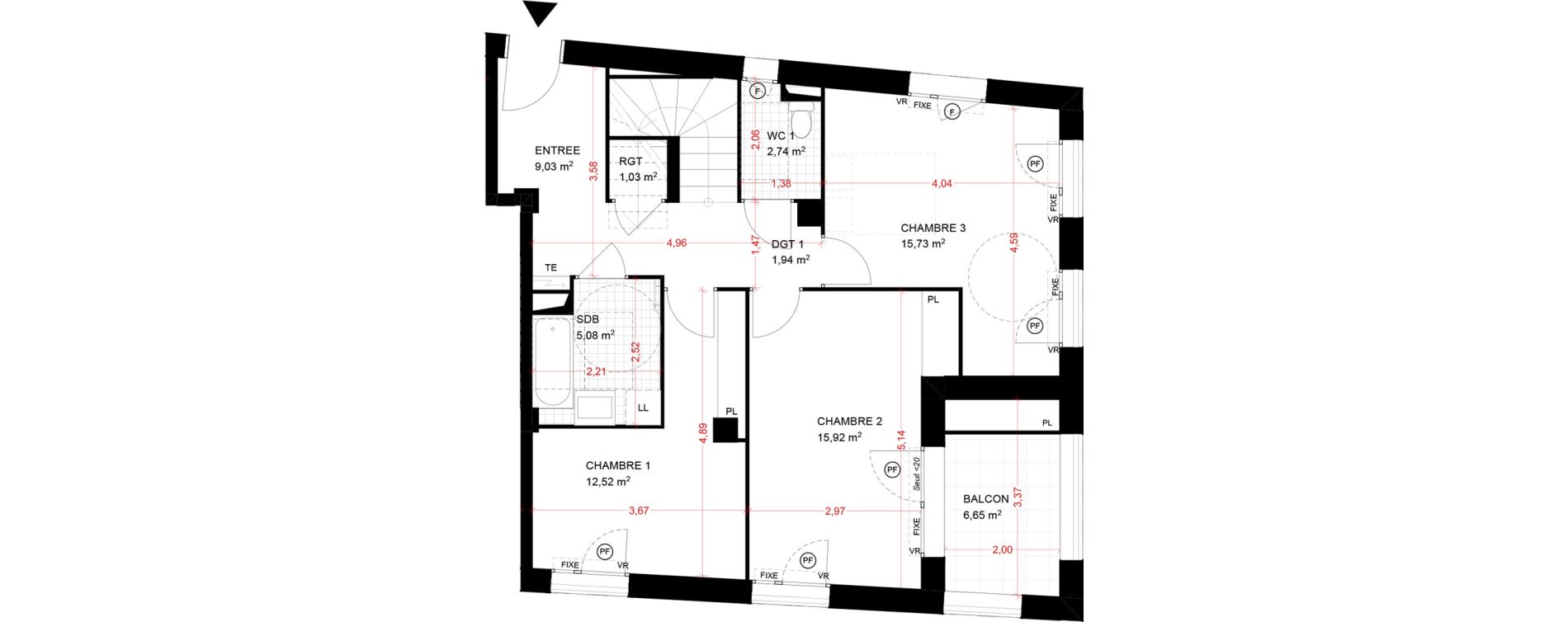 Appartement T5 de 124,45 m2 &agrave; Aubervilliers Fort d'aubervilliers