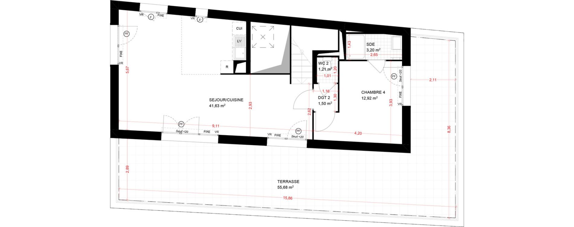 Appartement T5 de 124,45 m2 &agrave; Aubervilliers Fort d'aubervilliers