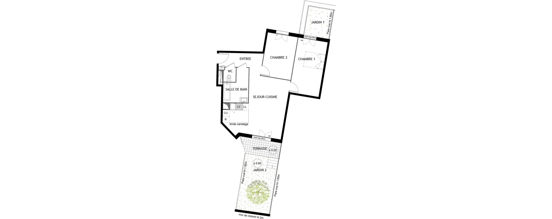 Appartement T3 de 66,00 m2 &agrave; Aubervilliers Magasins generaux