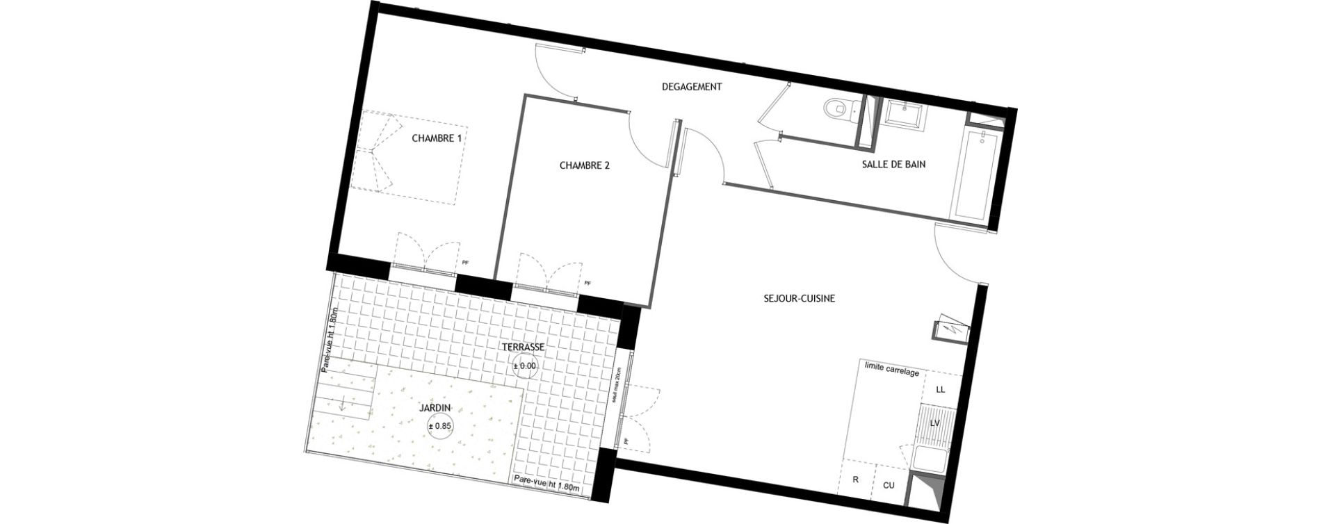 Appartement T3 de 63,00 m2 &agrave; Aubervilliers Magasins generaux