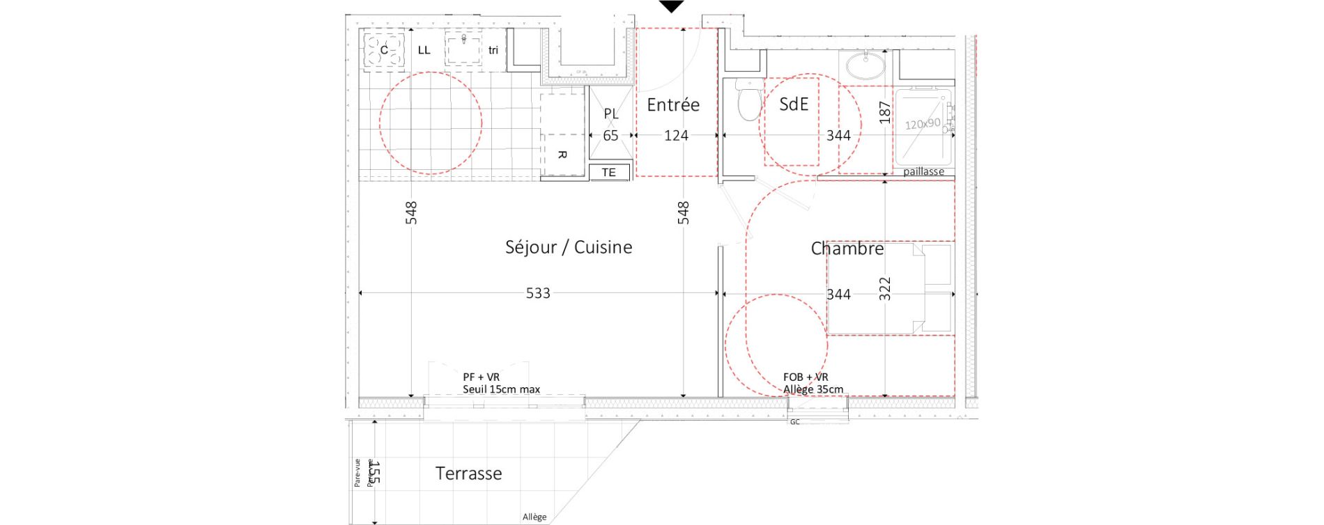 Appartement T2 de 44,35 m2 &agrave; Aubervilliers Landy