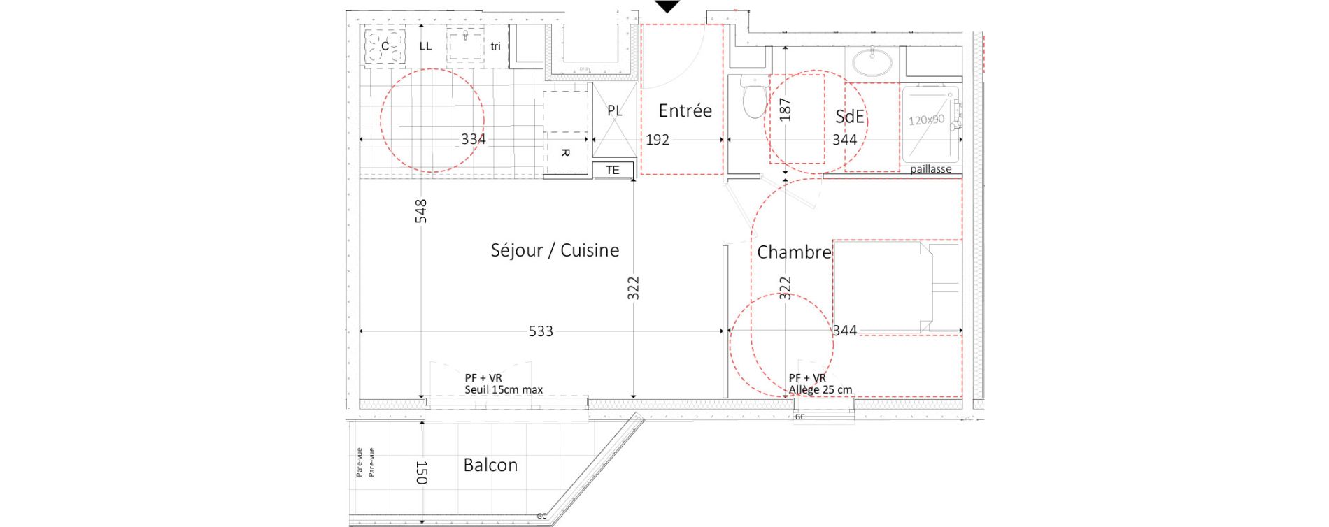 Appartement T2 de 44,43 m2 &agrave; Aubervilliers Landy