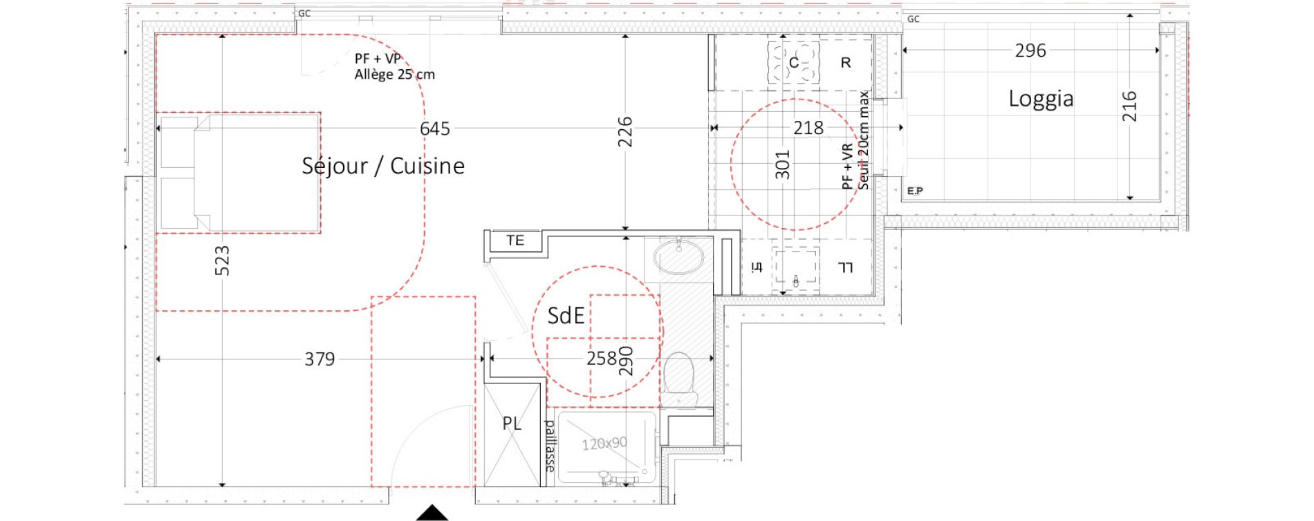 Appartement T1 de 37,98 m2 &agrave; Aubervilliers Landy