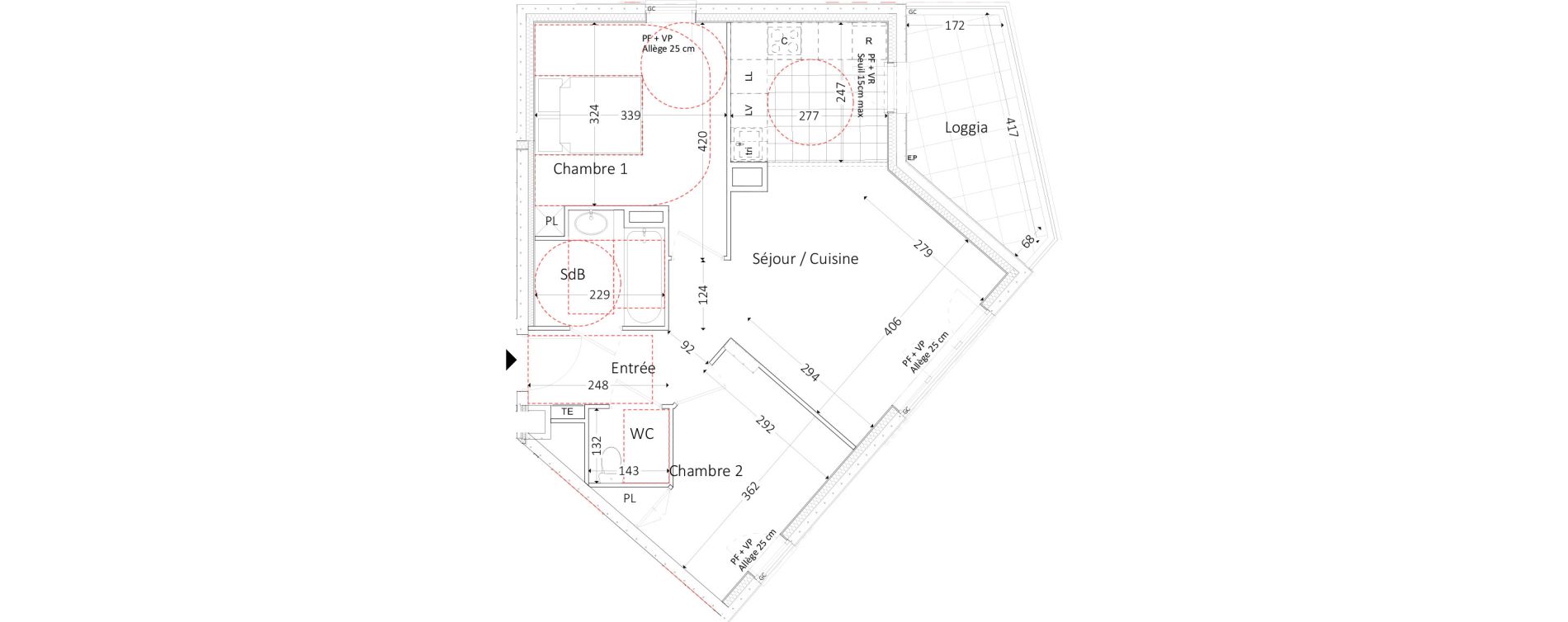 Appartement T3 de 55,72 m2 &agrave; Aubervilliers Landy