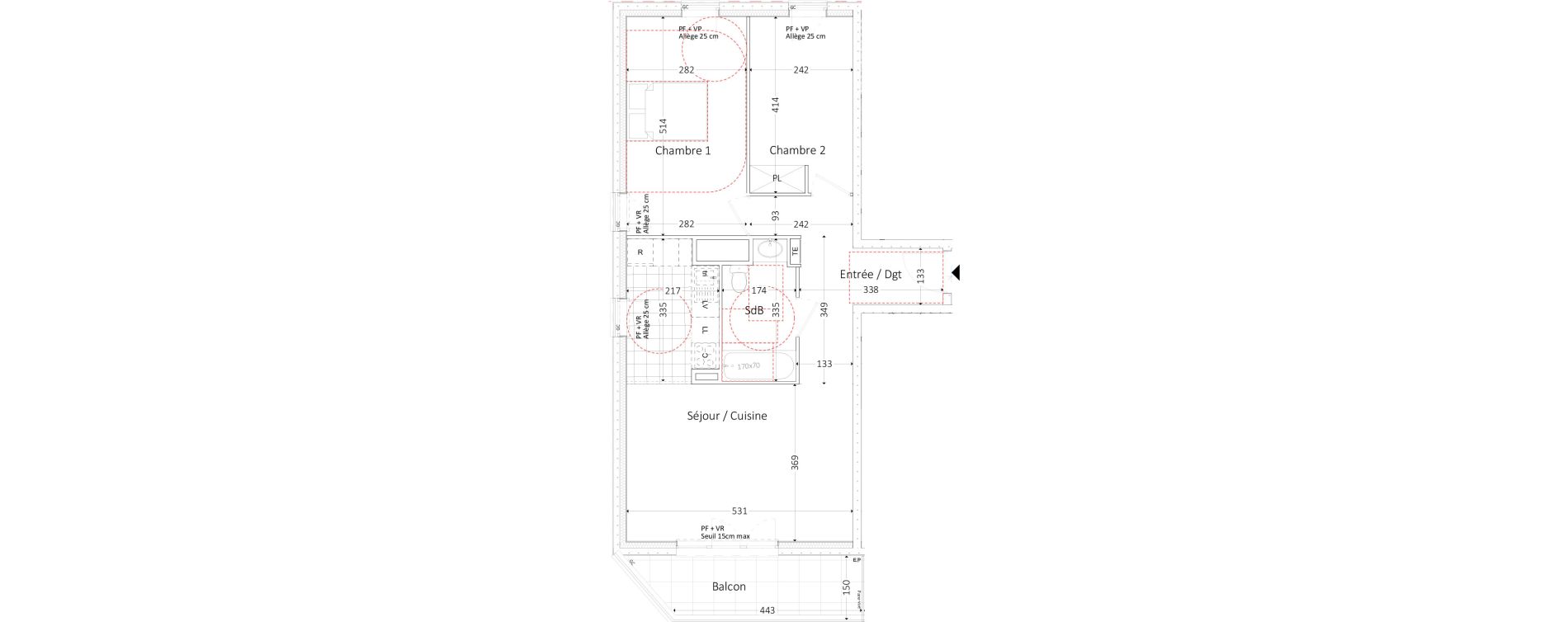 Appartement T3 de 65,55 m2 &agrave; Aubervilliers Landy