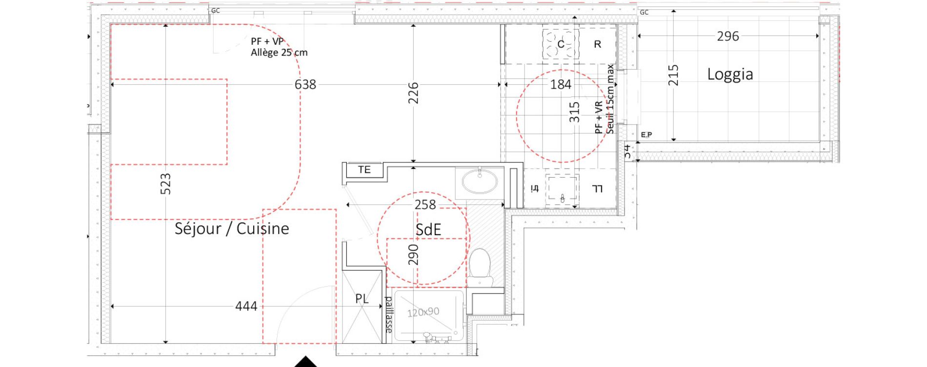 Appartement T1 de 37,98 m2 &agrave; Aubervilliers Landy