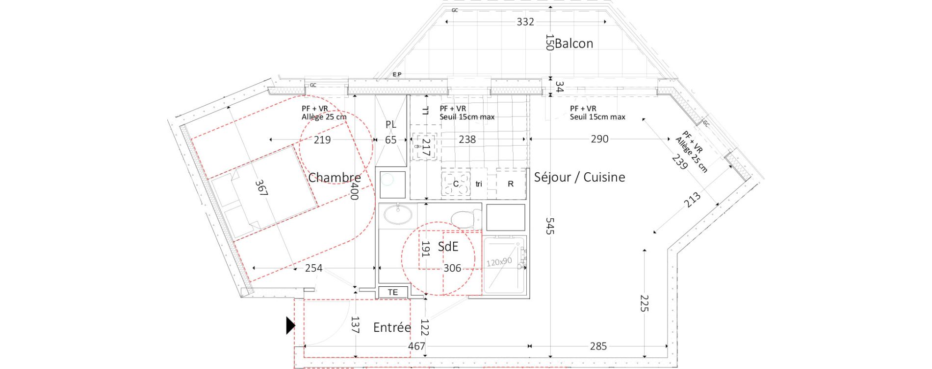 Appartement T2 de 48,54 m2 &agrave; Aubervilliers Landy