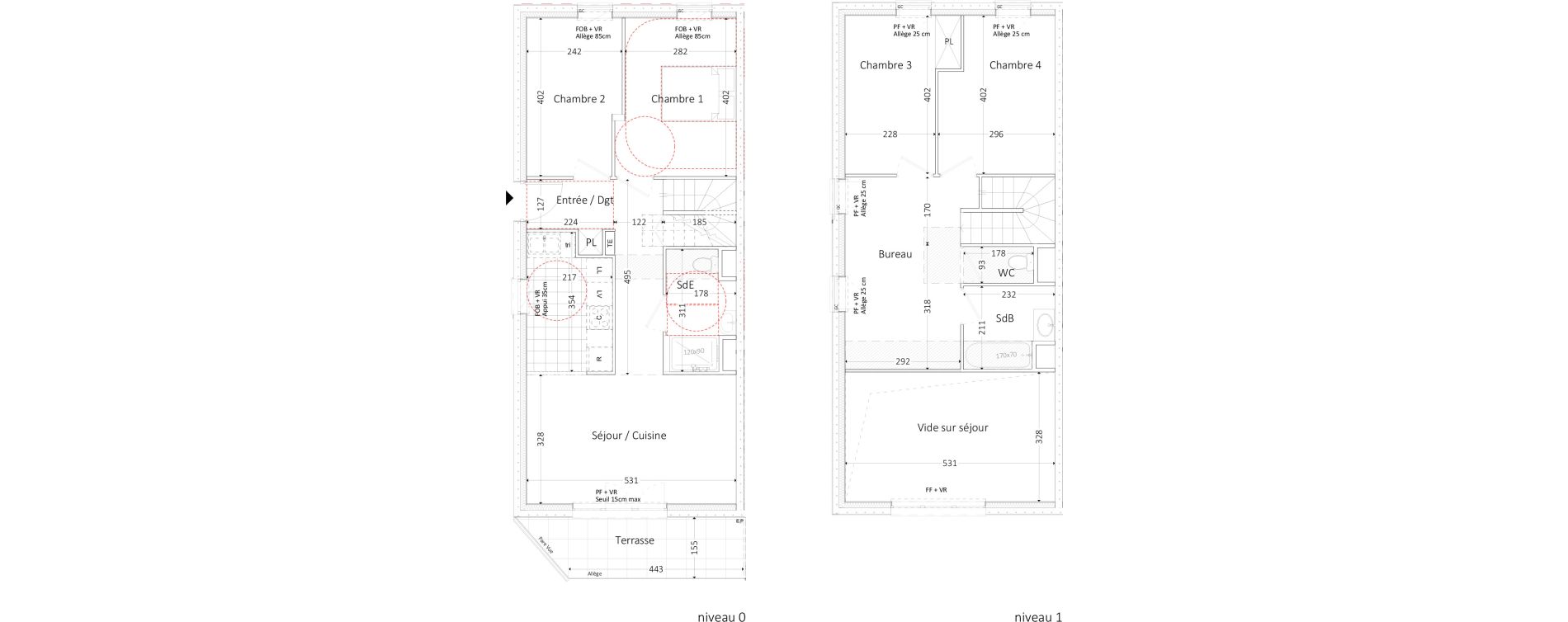 Duplex T5 de 101,48 m2 &agrave; Aubervilliers Landy