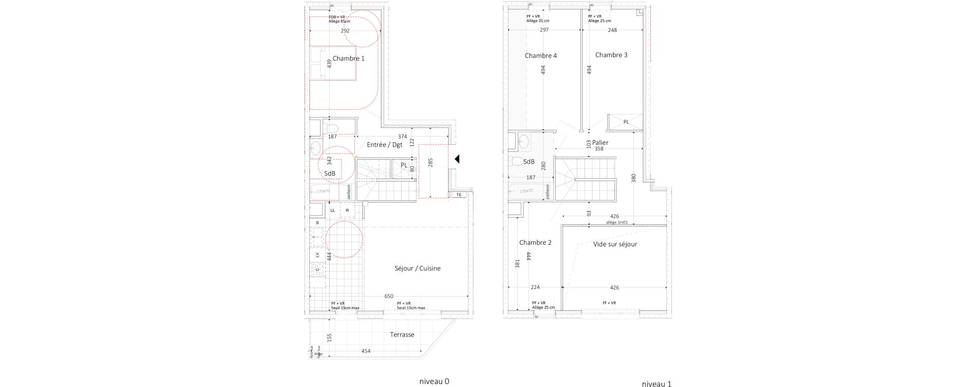 Duplex T5 de 105,82 m2 &agrave; Aubervilliers Landy