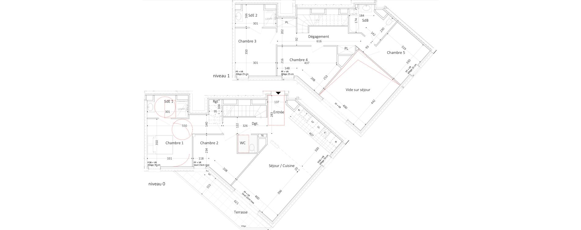 Duplex T6 de 124,98 m2 &agrave; Aubervilliers Landy