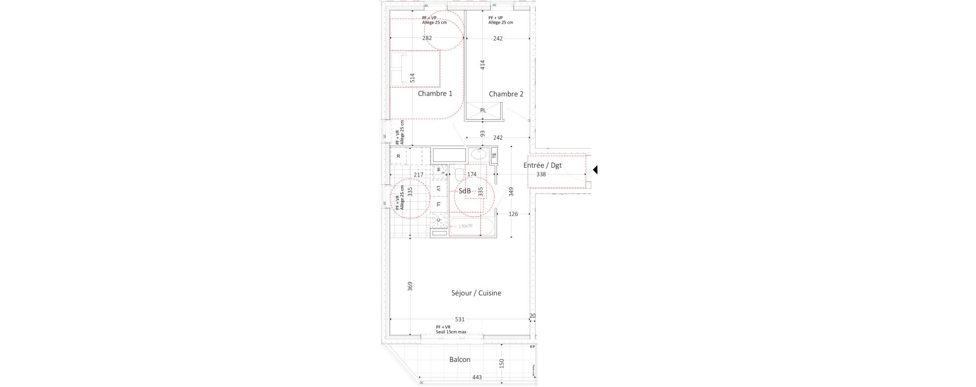 Appartement T3 de 65,65 m2 &agrave; Aubervilliers Landy