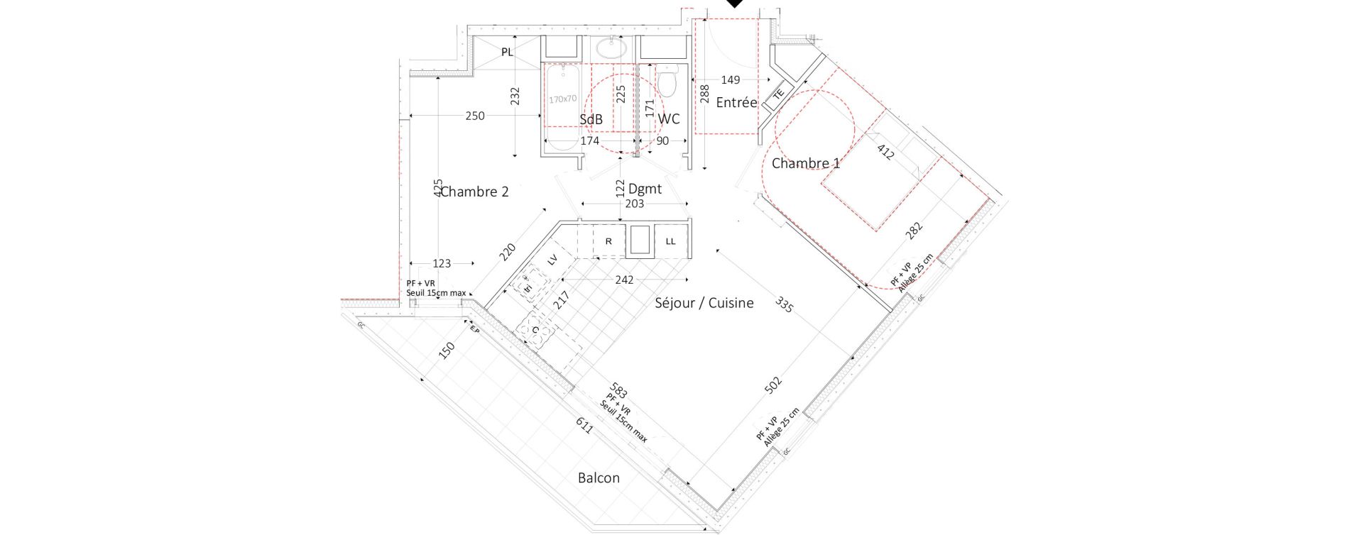 Appartement T3 de 60,77 m2 &agrave; Aubervilliers Landy