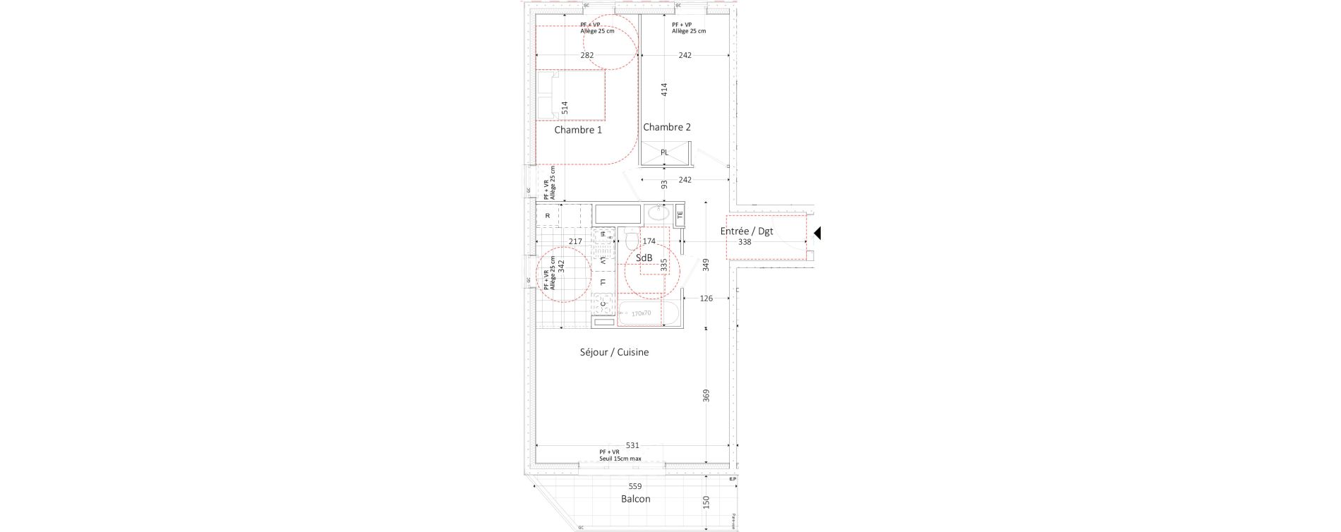 Appartement T3 de 65,66 m2 &agrave; Aubervilliers Landy