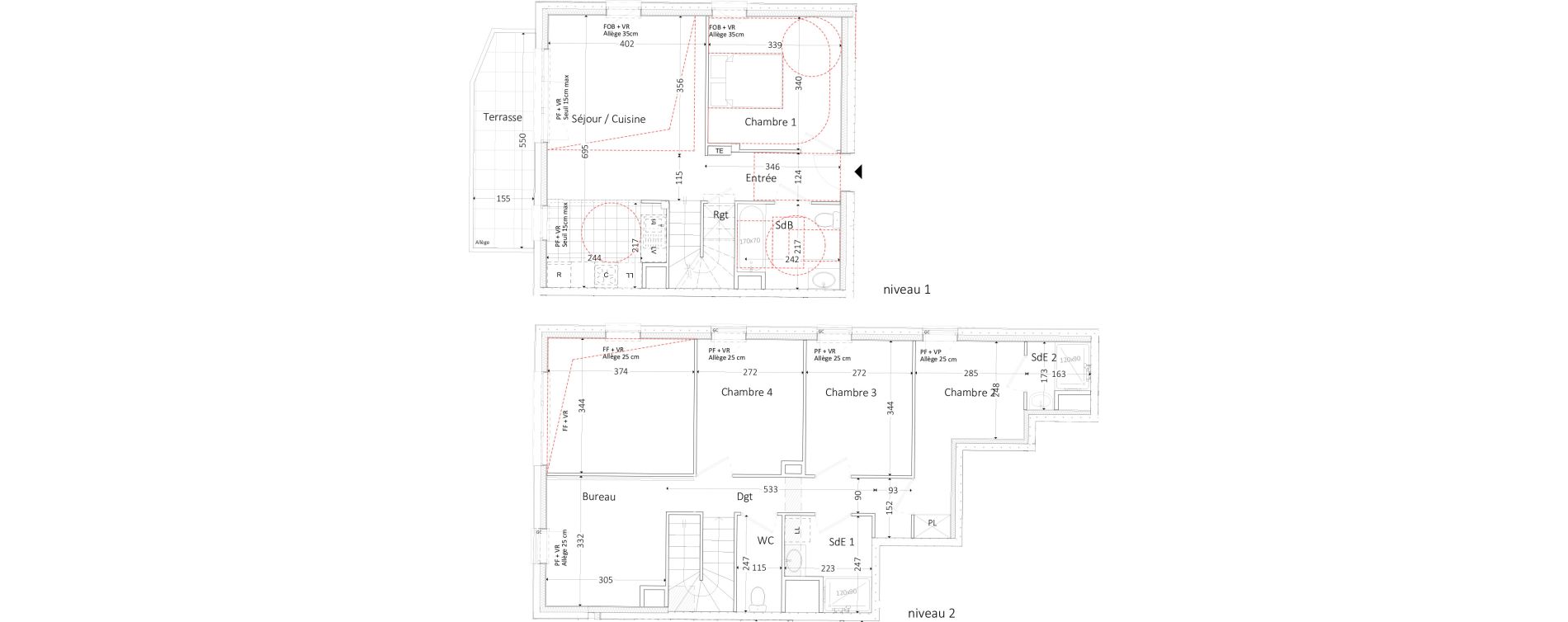 Duplex T5 de 101,35 m2 &agrave; Aubervilliers Landy