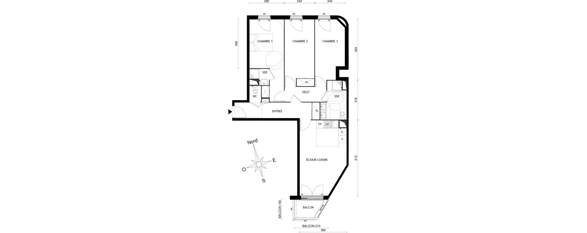 Appartement T4 de 82,62 m2 &agrave; Aubervilliers Centre