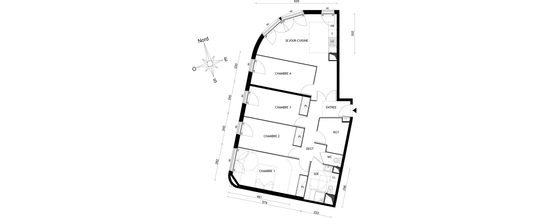 Appartement T5 de 96,85 m2 &agrave; Aubervilliers Centre