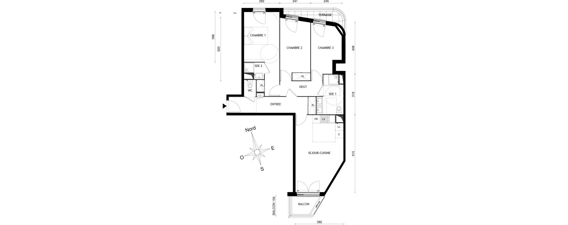 Appartement T4 de 77,52 m2 &agrave; Aubervilliers Centre