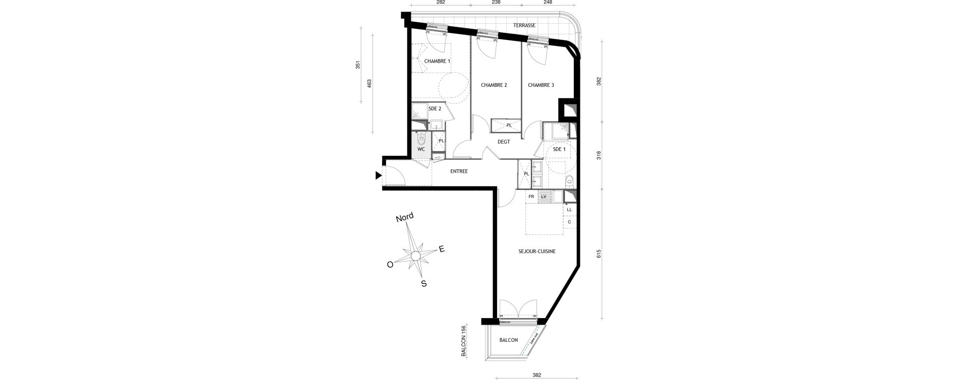 Appartement T4 de 76,00 m2 &agrave; Aubervilliers Centre