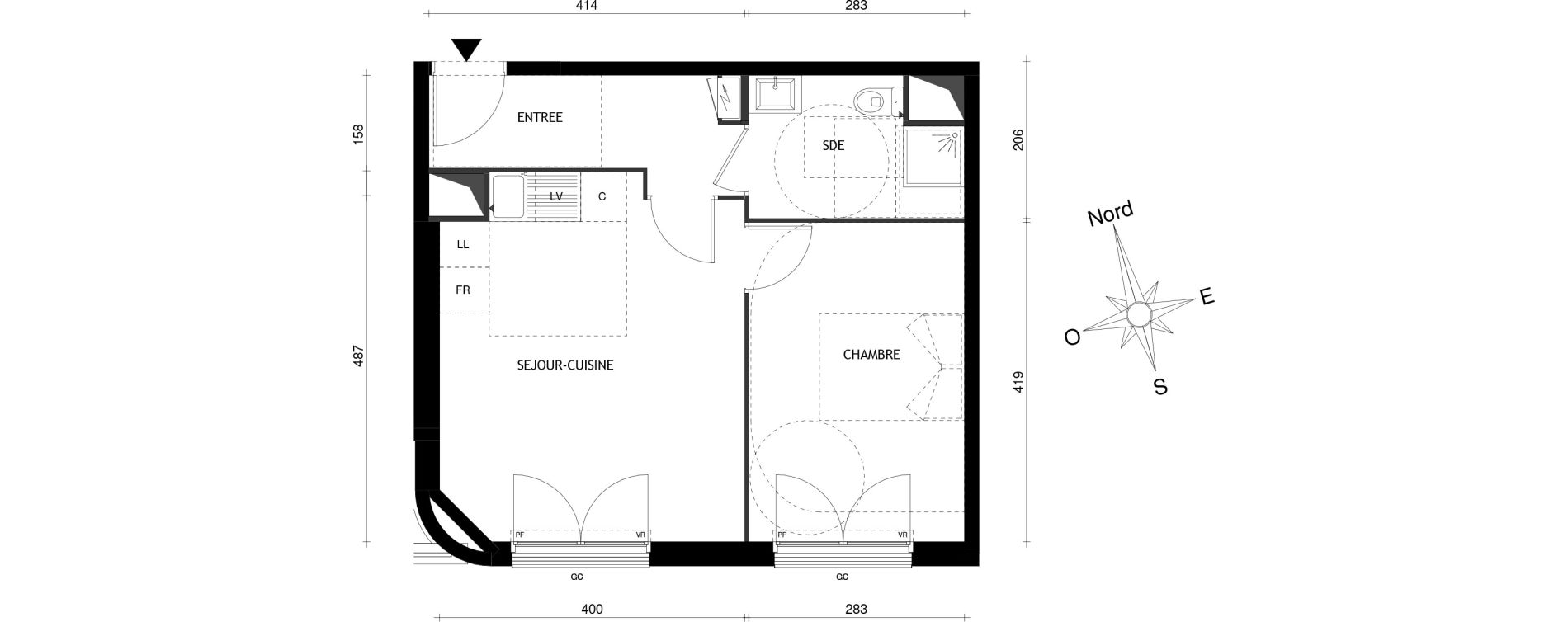 Appartement T2 de 40,77 m2 &agrave; Aubervilliers Centre