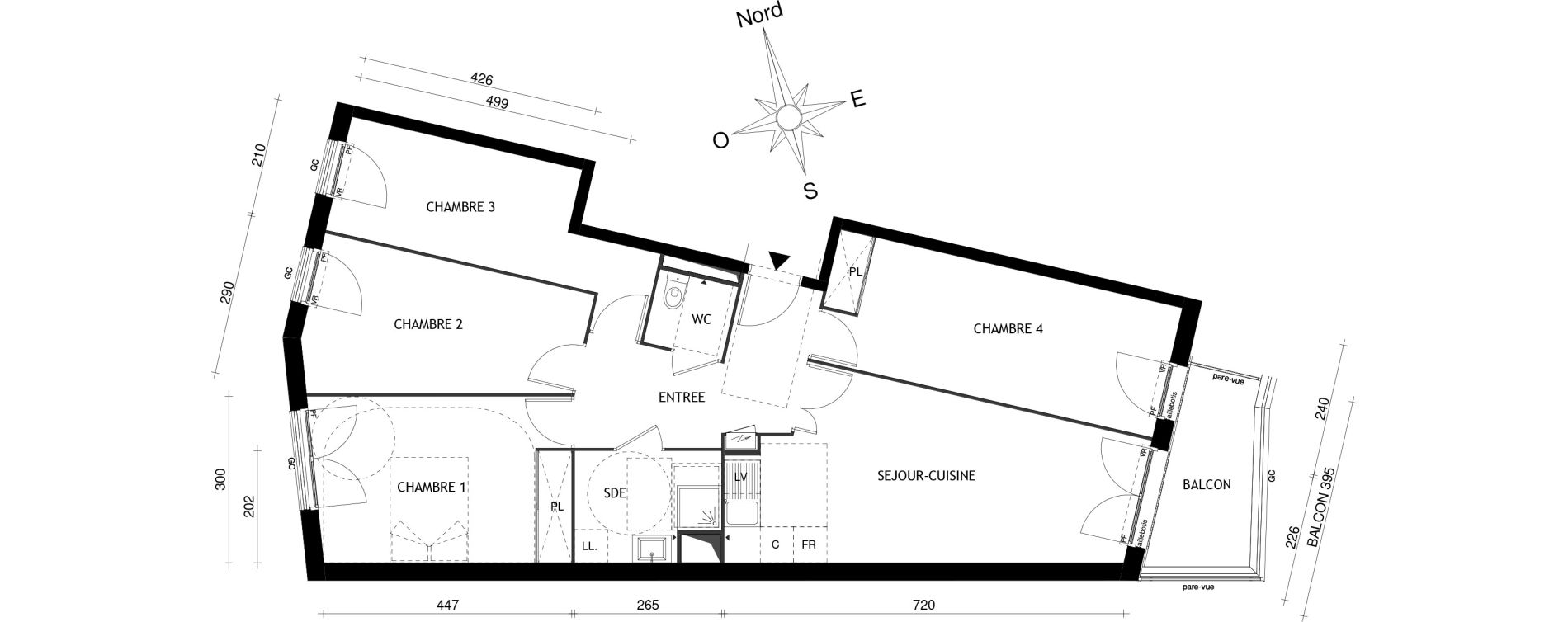 Appartement T5 de 87,11 m2 &agrave; Aubervilliers Centre