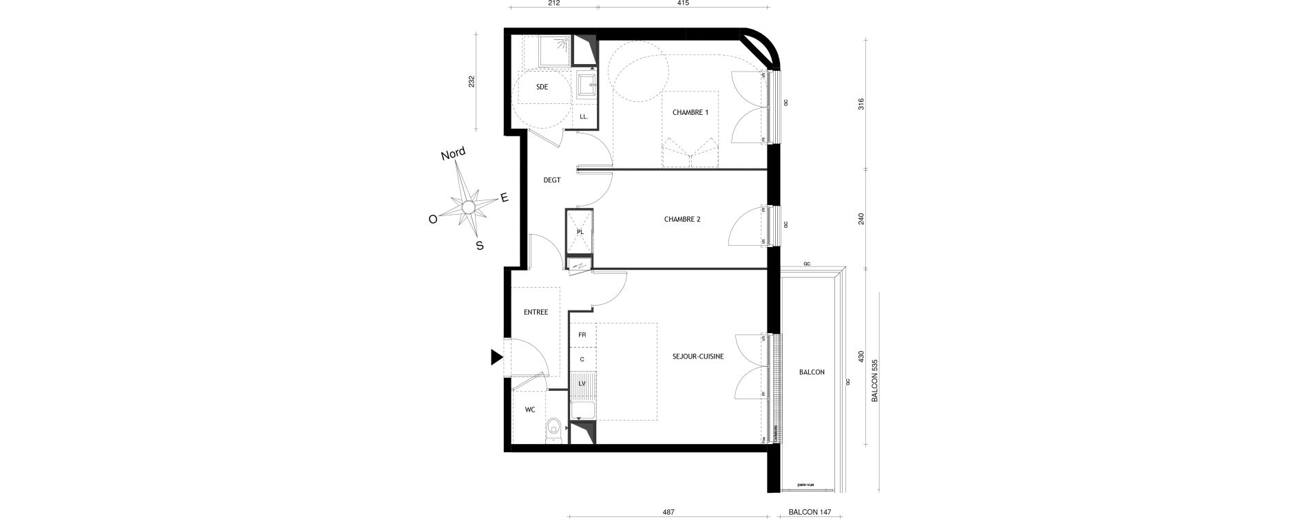 Appartement T3 de 60,00 m2 &agrave; Aubervilliers Centre