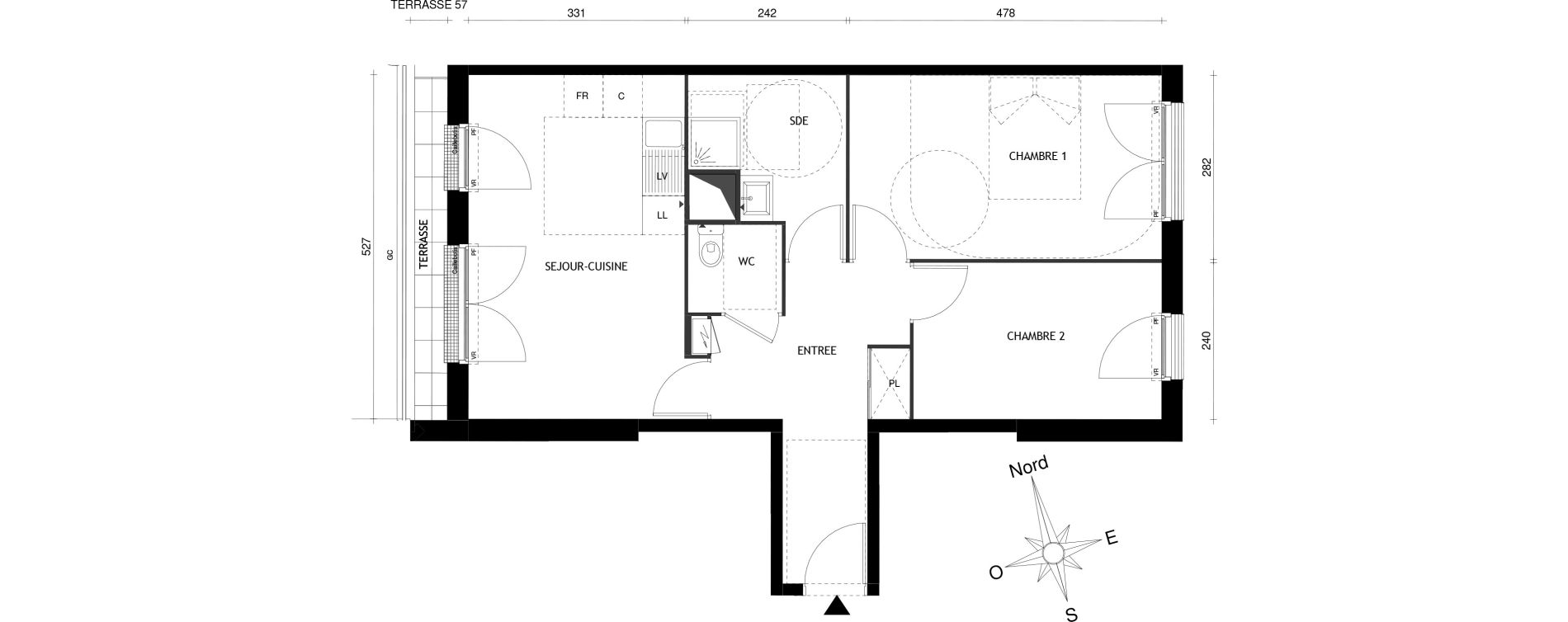 Appartement T3 de 57,03 m2 &agrave; Aubervilliers Centre