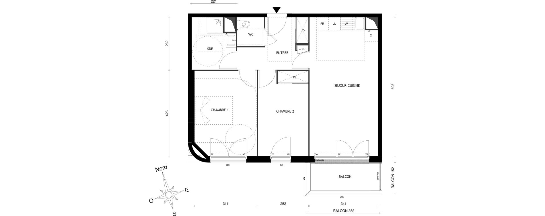Appartement T3 de 61,00 m2 &agrave; Aubervilliers Centre