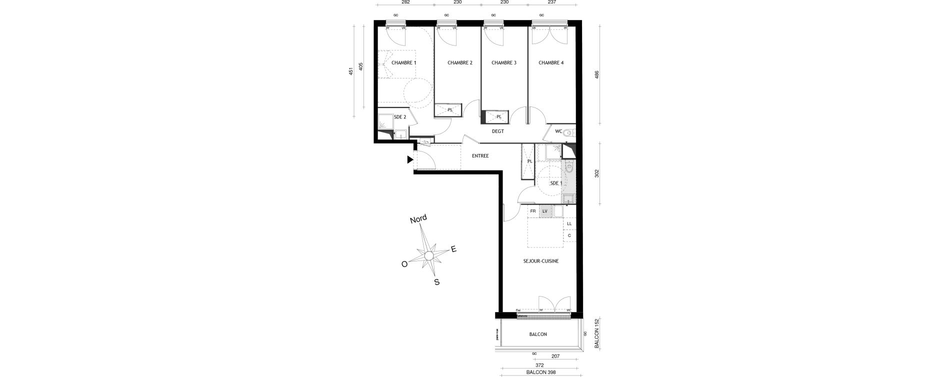 Appartement T5 de 92,17 m2 &agrave; Aubervilliers Centre
