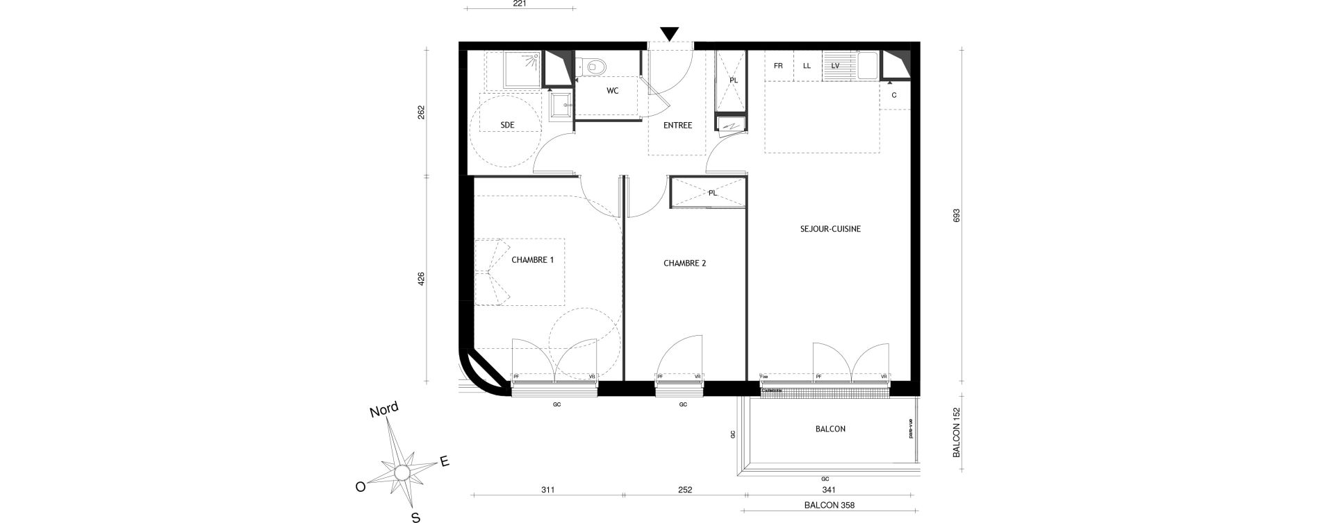 Appartement T3 de 61,00 m2 &agrave; Aubervilliers Centre