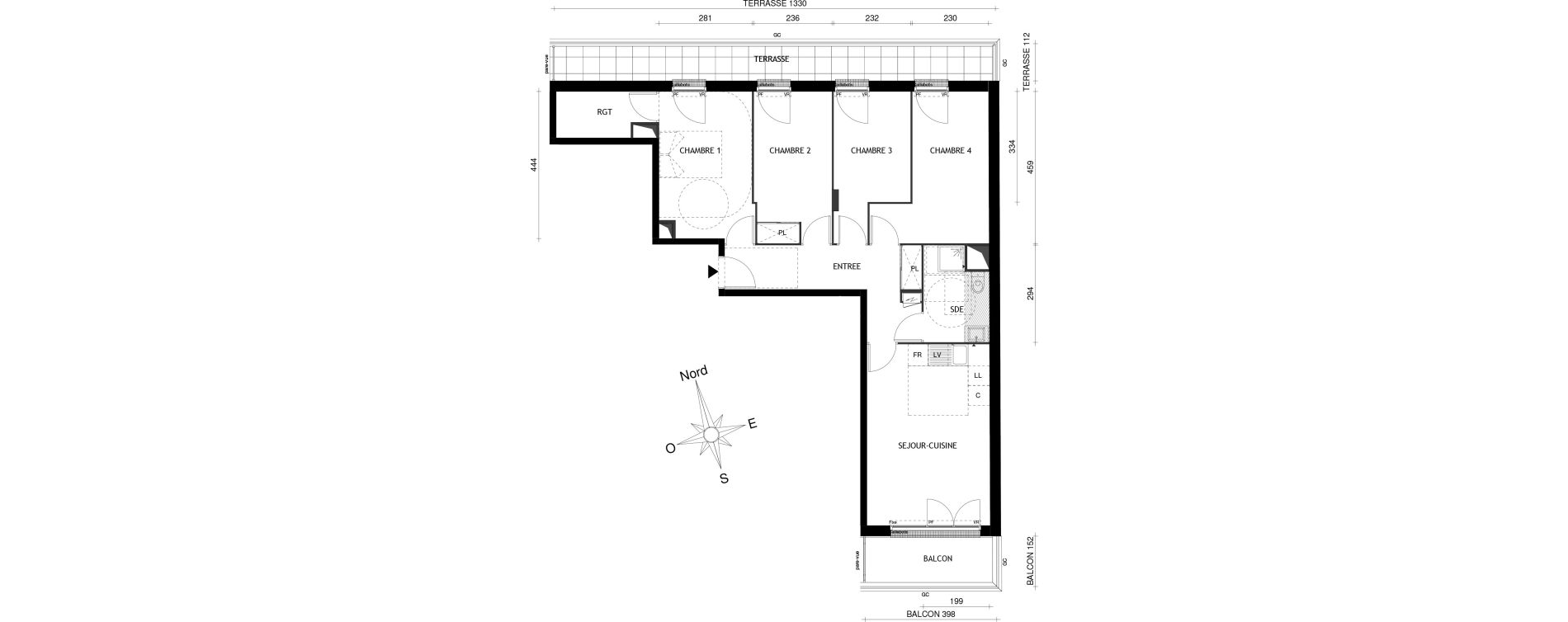 Appartement T5 de 83,98 m2 &agrave; Aubervilliers Centre