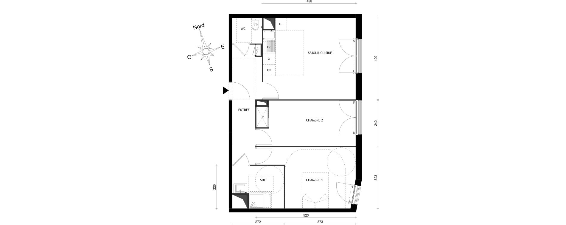 Appartement T3 de 62,02 m2 &agrave; Aubervilliers Centre