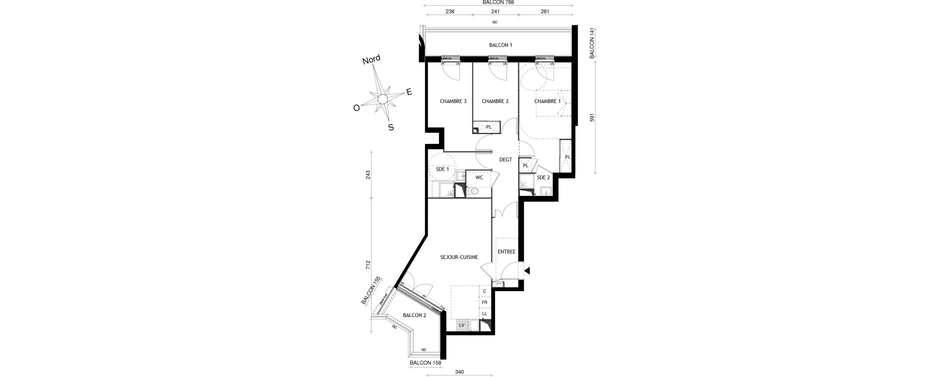 Appartement T4 de 83,69 m2 &agrave; Aubervilliers Centre