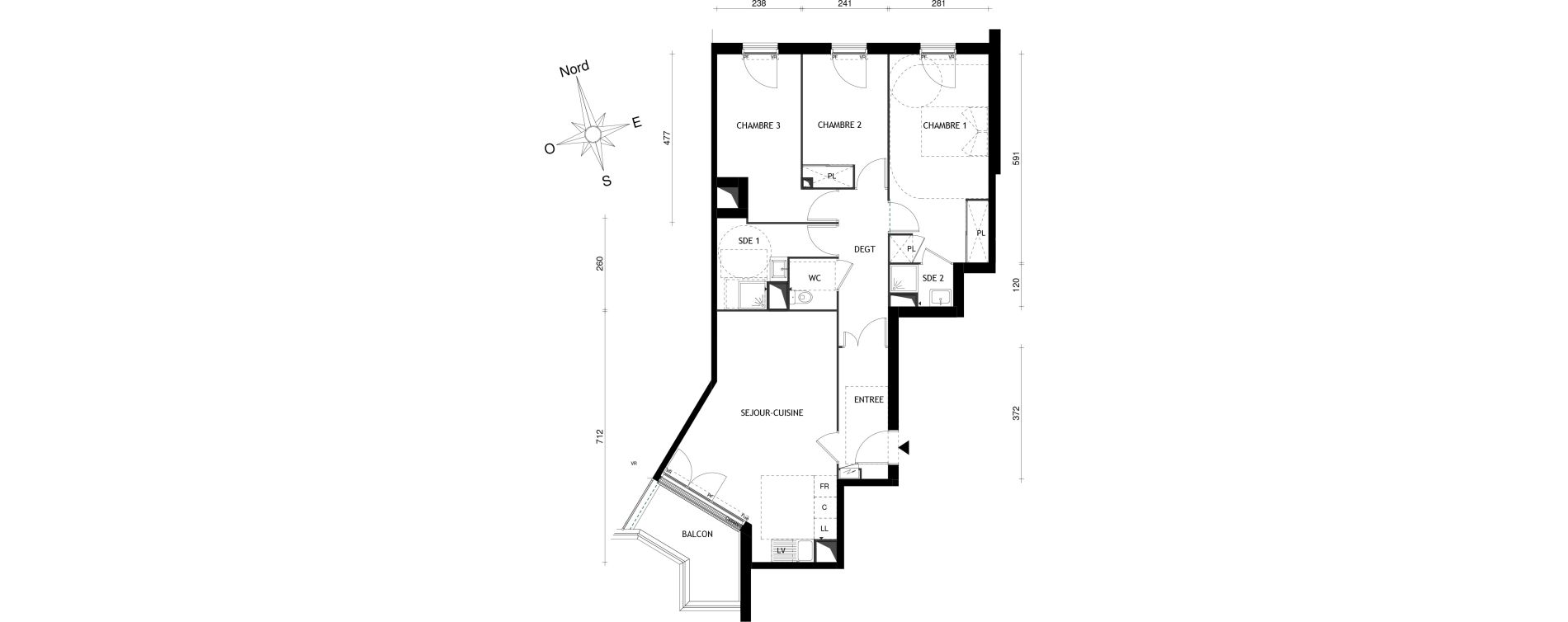 Appartement T4 de 83,69 m2 &agrave; Aubervilliers Centre