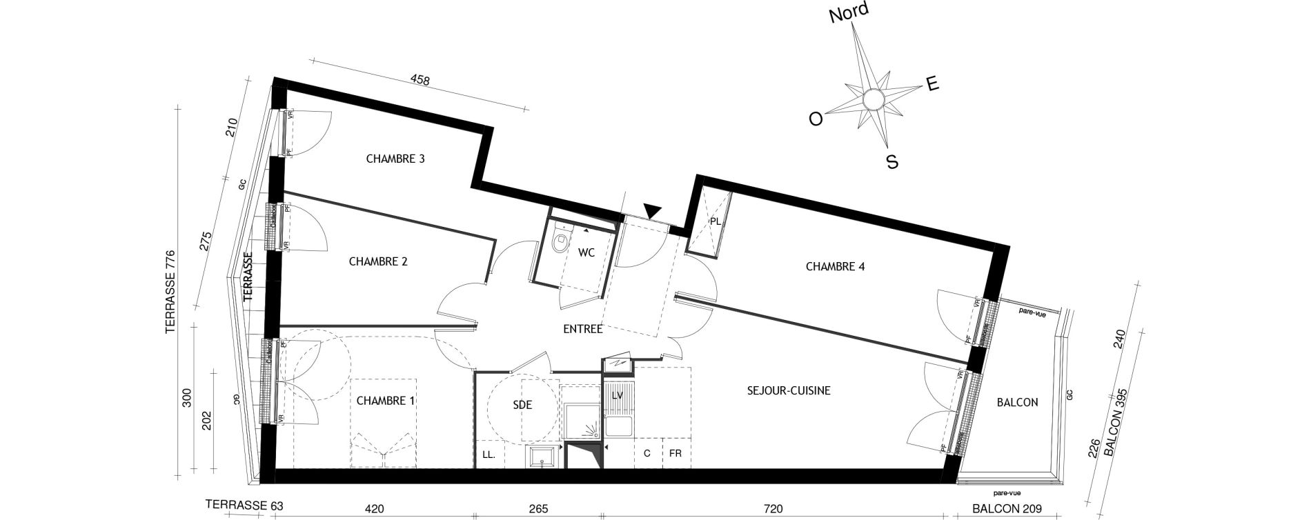 Appartement T5 de 82,47 m2 &agrave; Aubervilliers Centre