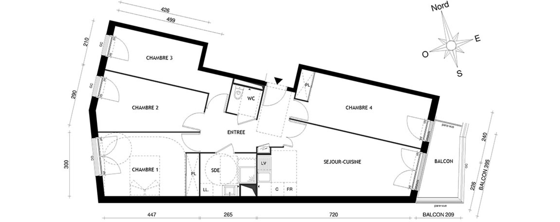 Appartement T5 de 87,11 m2 &agrave; Aubervilliers Centre