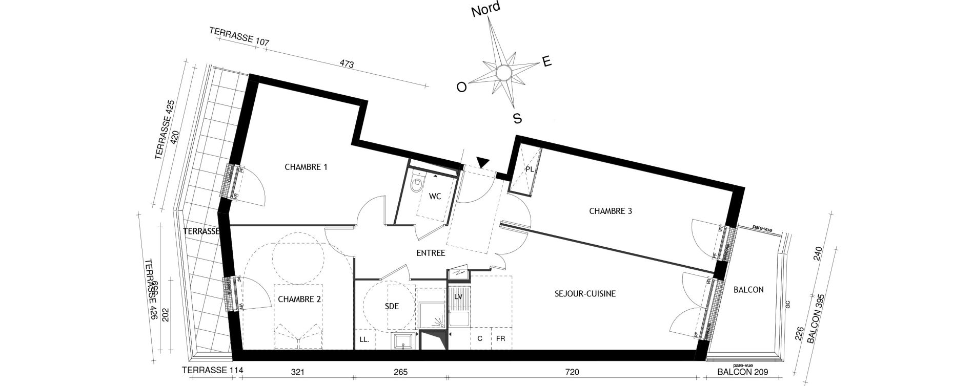 Appartement T4 de 77,73 m2 &agrave; Aubervilliers Centre