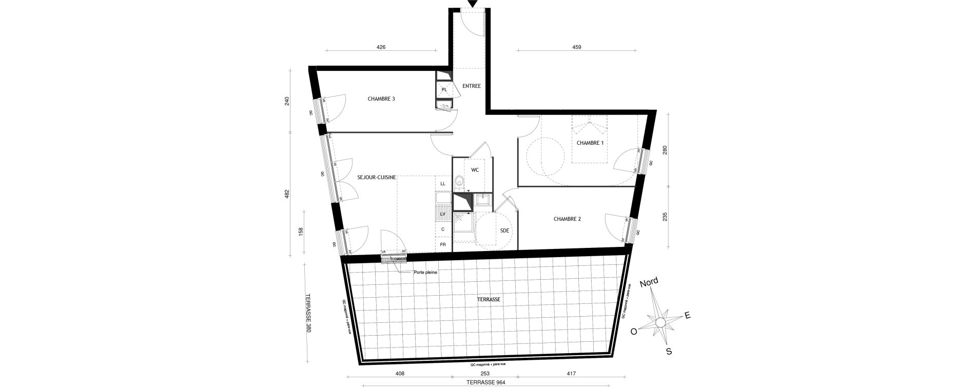 Appartement T4 de 74,80 m2 &agrave; Aubervilliers Centre