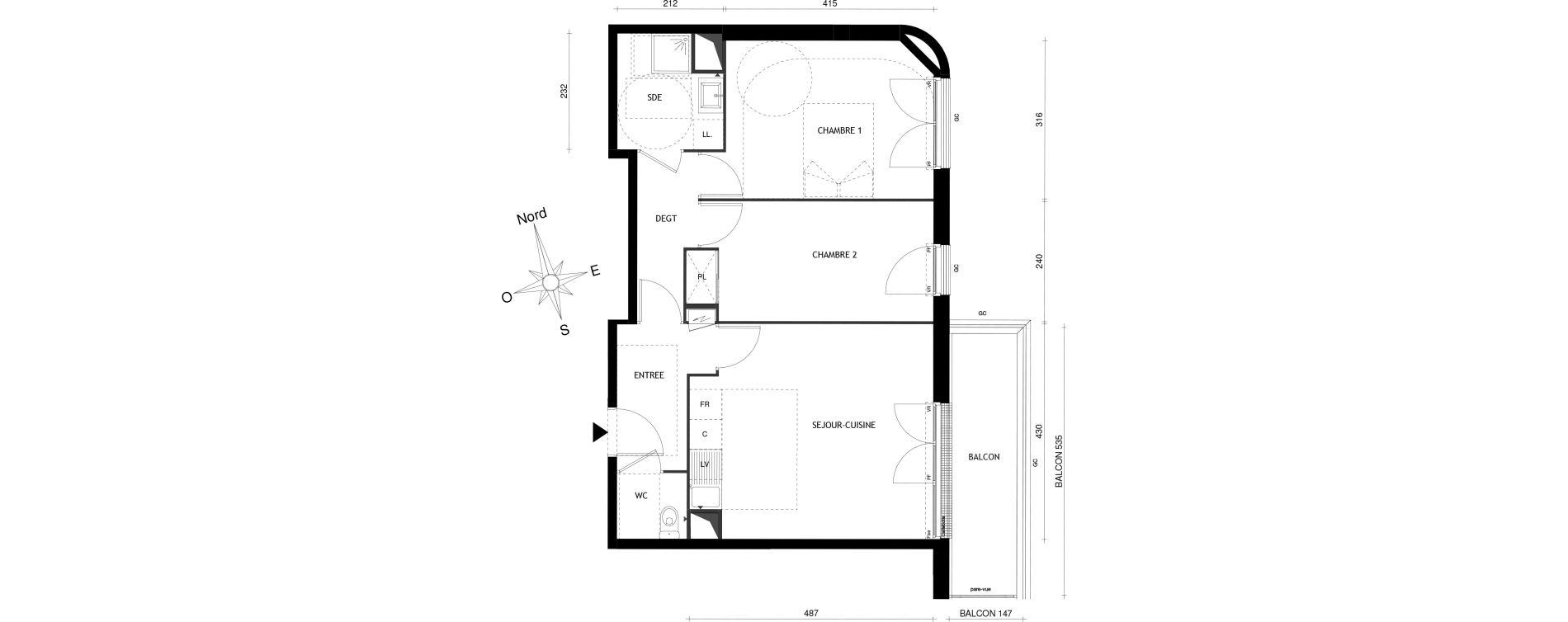 Appartement T3 de 60,00 m2 &agrave; Aubervilliers Centre